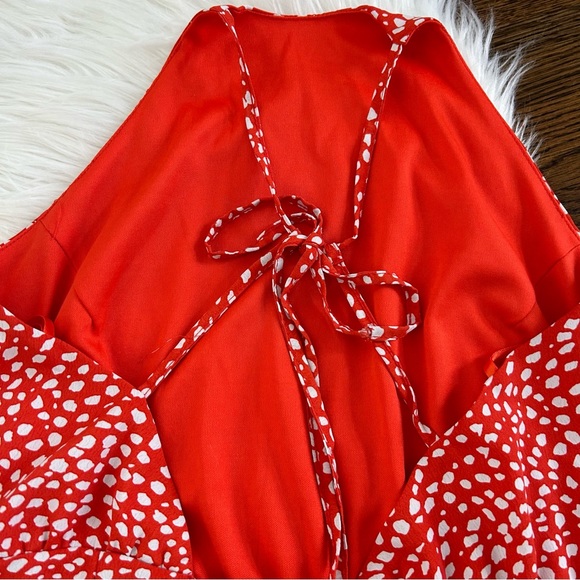Orange/White Halter Romper - Picture 6 of 6